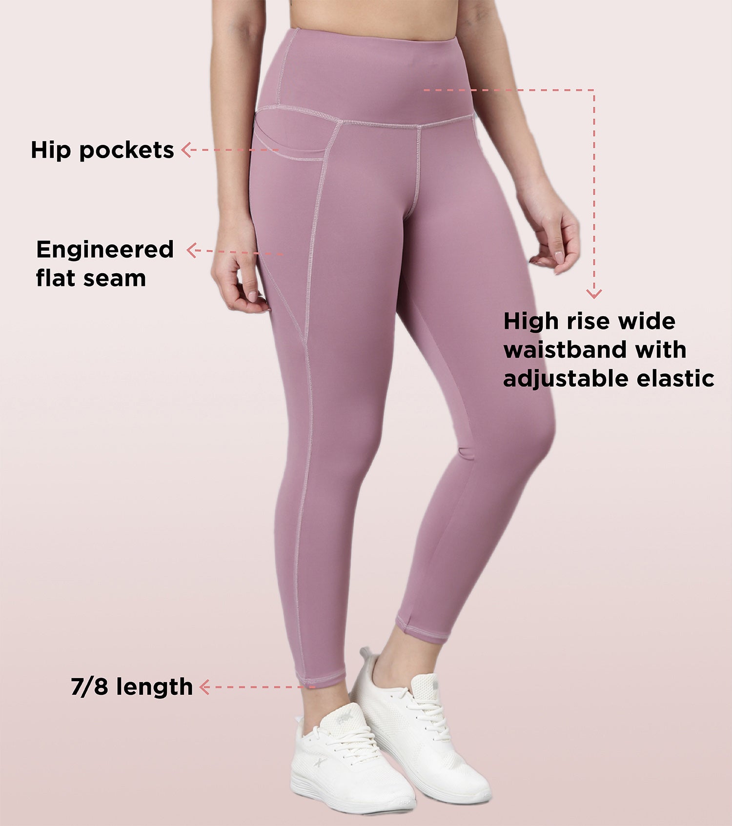 Enamor Basic Workout Legging | Dry Fit High Waist Workout Legging For Women | A605