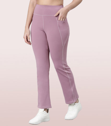 Enamor Boot Cut Active Pant | High Waist Workout Pant For Women | A402 