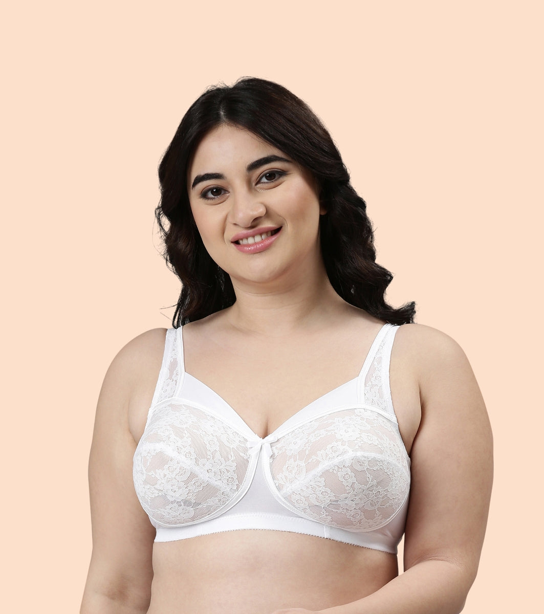 Enamor Classic Lift Women's Everyday Fashion Full Suppot Bra - Non-Padded, Wirefree, Full-Coverage - FB06