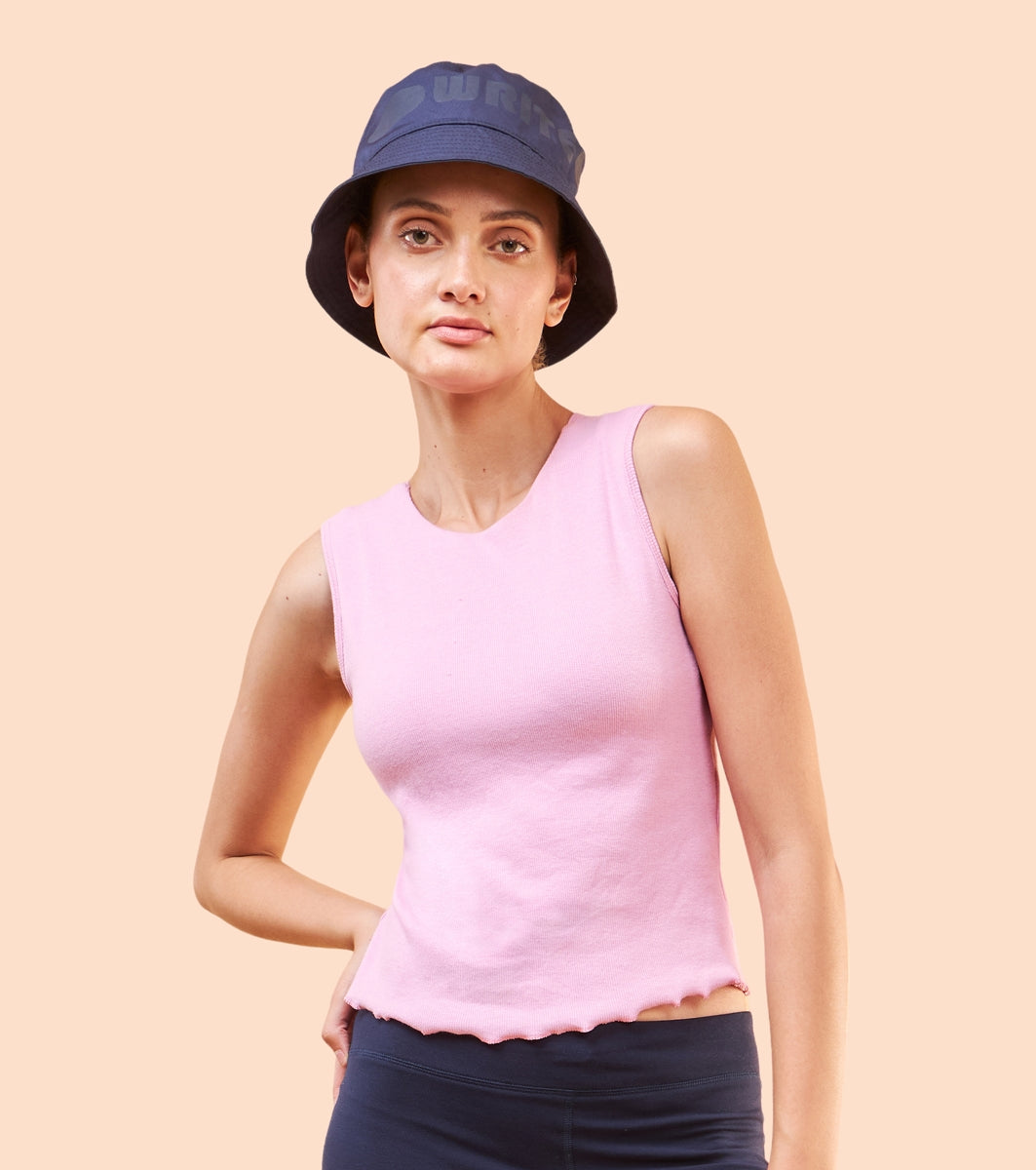 Enamor E310 Crop Top Cotton Rib In-Built Shelf Bra Crop Top for Comfortable and Stylish Support