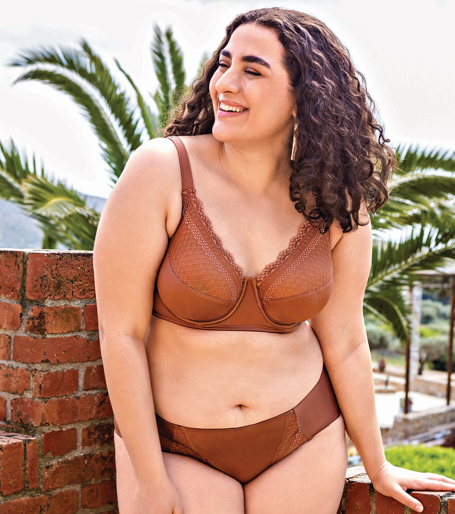 Enamor F126, LACE BRA, NON-PADDED WIRED FULL COVERAGE - Cedar Wood / 32G