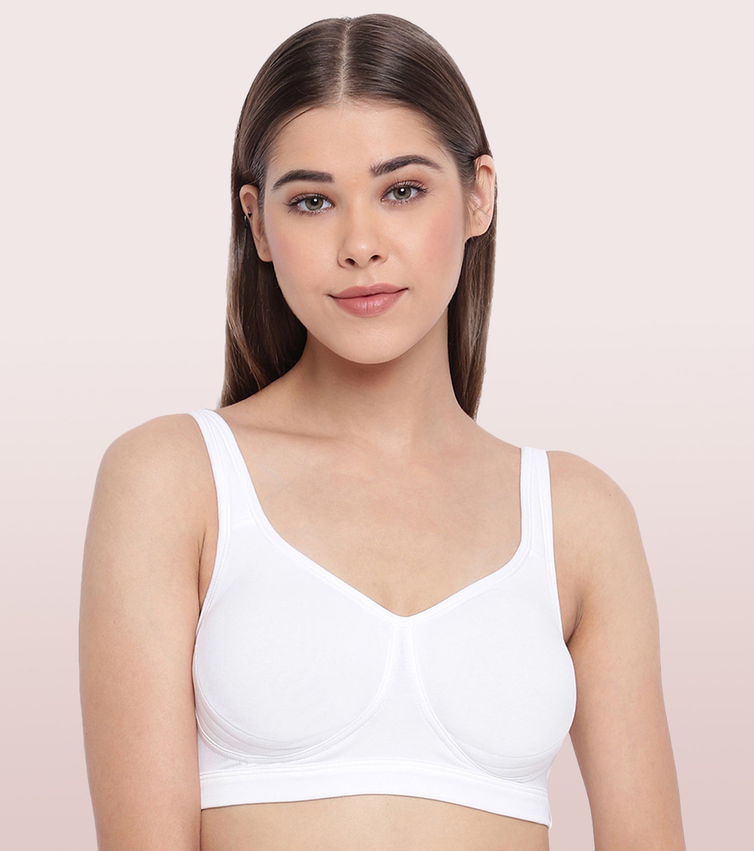 Enamor Encircle Side Shaping Lift With Wide Strap Women's Cotton Everyday Full Support Bra - Non Padded, Wirefree, Full-Coverage - A142