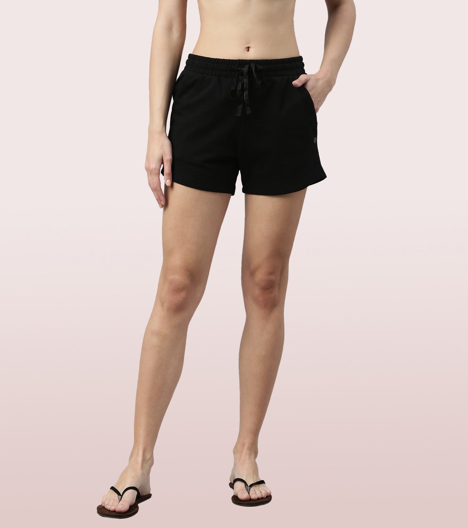 Comfy Shorts | Terry Shorts With Adjustable Waistband & Pockets