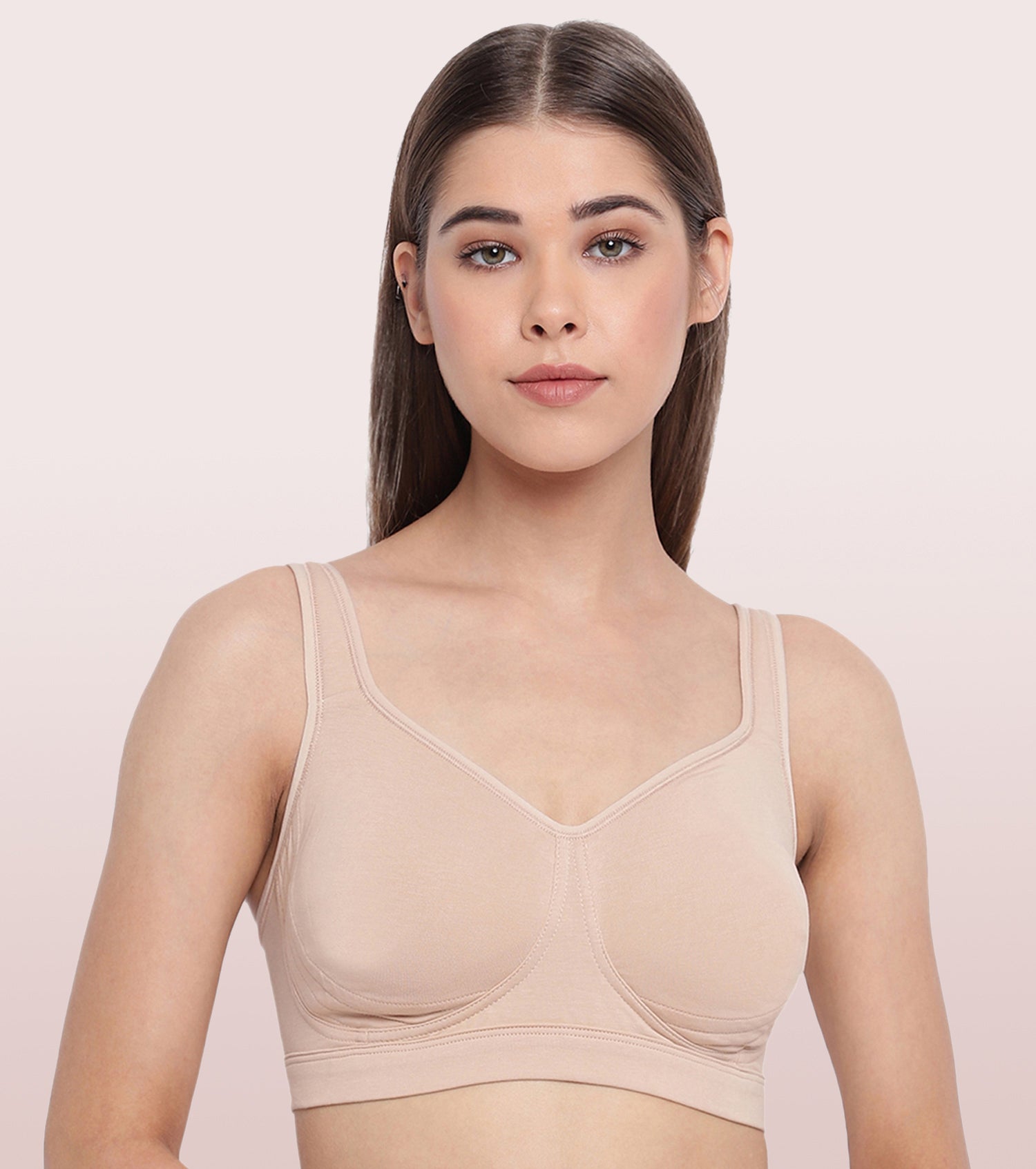 Enamor Encircle Side Shaping Lift With Wide Strap Women's Cotton Everyday Full Support Bra - Non Padded, Wirefree, Full-Coverage - A142