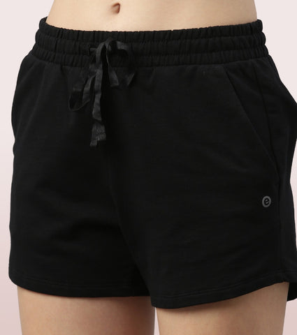 Comfy Shorts | Terry Shorts With Adjustable Waistband & Pockets