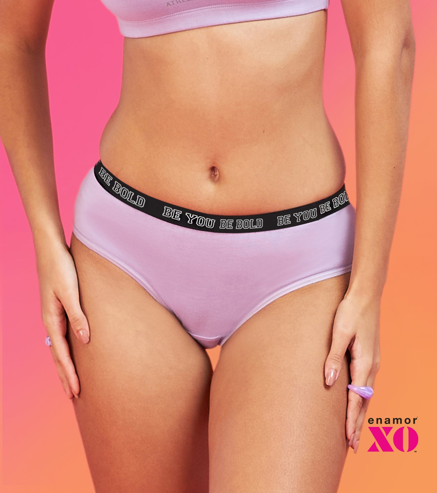 Enamor XO Mid-Rise Lilac Solid Hipster Panty - Sabrina
