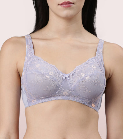 Enamor F129
LACE CONTOUR BRA
NON-PADDED WIREFREE HIGH COVERAGE