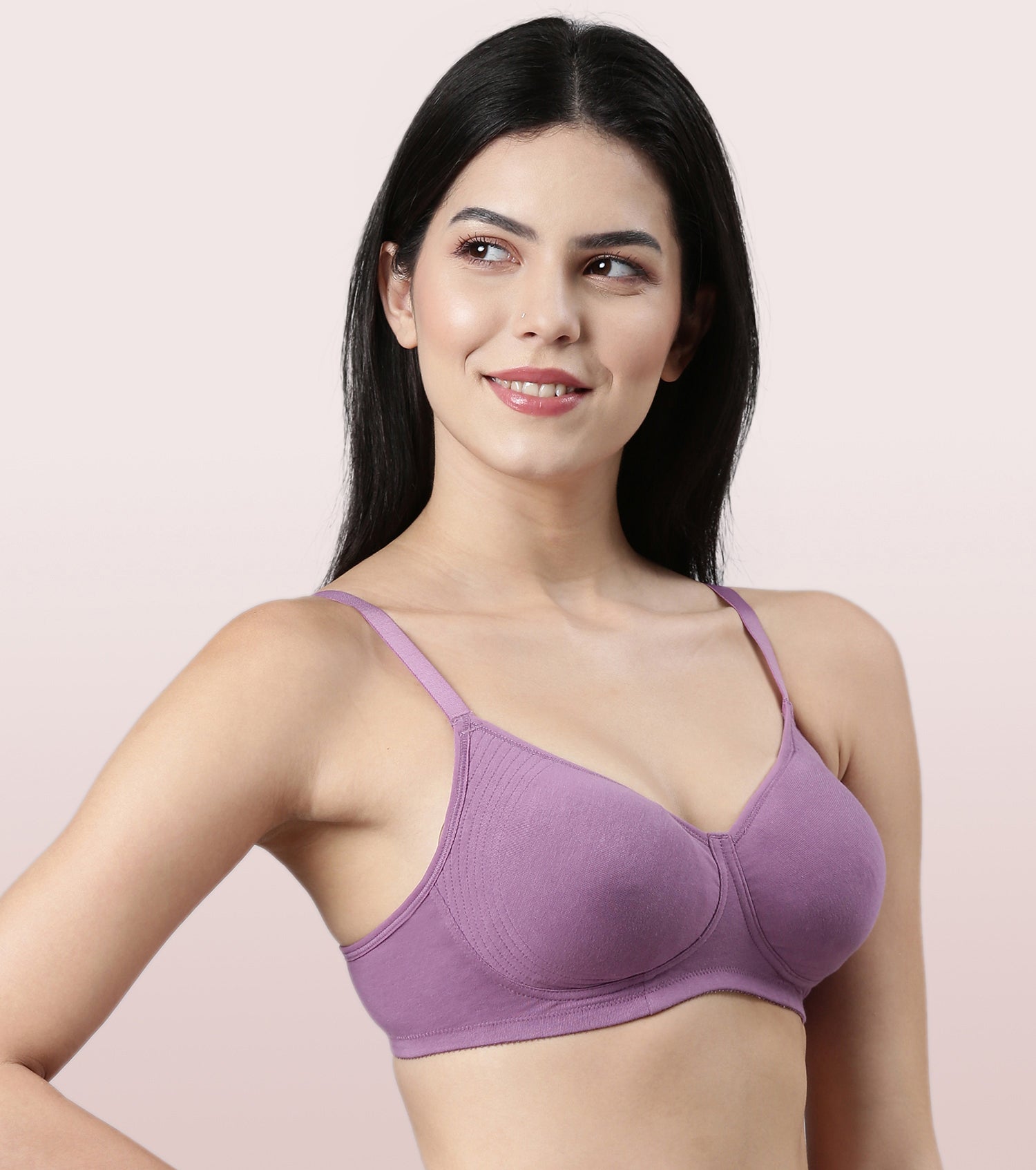 Enamor Fab-Cool Stretch Cotton Everyday Bra for Women- High Coverage, Non Padded and Wirefree