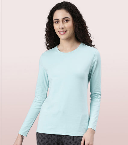 Essentials Cotton Long Sleeve Crew Tee | E057