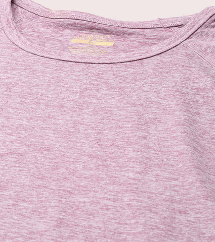 Slim Active Tee | Short Sleeve Raglan Scoop Neck Slim Active Tee With Reflective Graphic On Back | E089