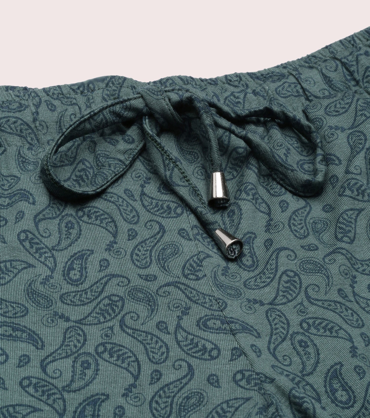 Shop-In Pants - Tapered Lounge Pants With Self Fabric Drawstring With Metal Ends | E048
