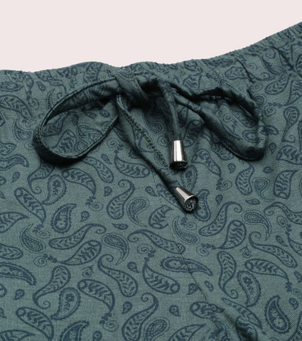 Shop-In Pants - Tapered Lounge Pants With Self Fabric Drawstring With Metal Ends | E048