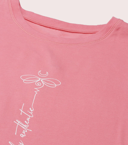 Long Sleeve Basic Crew Tee – Graphic Print | Crew Neck Basic Stretch Cotton Tee | E157