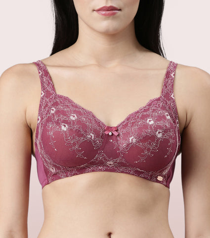 Enamor F129
LACE CONTOUR BRA
NON-PADDED WIREFREE HIGH COVERAGE