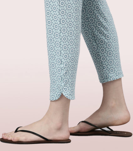 Shop-In Pants - Tapered Lounge Pants With Self Fabric Drawstring With Metal Ends | E048