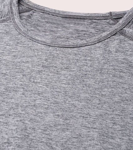 Slim Active Tee | Short Sleeve Raglan Scoop Neck Slim Active Tee With Reflective Graphic On Back | E089