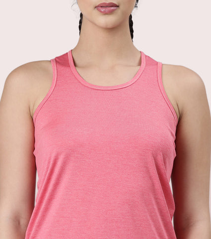 Basic Workout Tank | Dry Fit Racer Tank With Refective Graphic Relaxed Fit | Regular Length |A 308