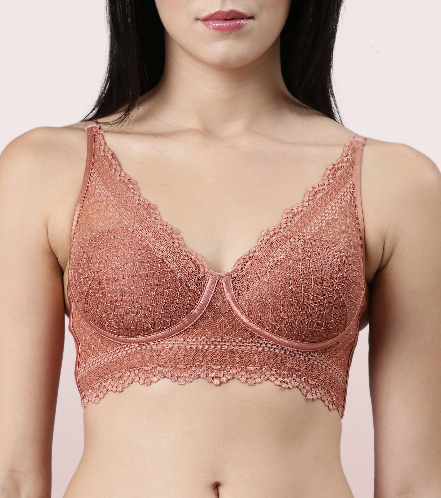 Enamor F089 Lace Bra - Medium Coverage Padded Wirefree - Peacock Green-89  36D in Tirupur at best price by Skylamp Bra - Justdial