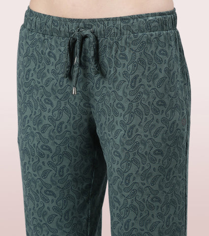 Shop-In Pants - Tapered Lounge Pants With Self Fabric Drawstring With Metal Ends | E048