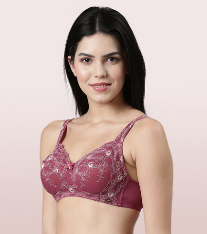 Enamor F129
LACE CONTOUR BRA
NON-PADDED WIREFREE HIGH COVERAGE