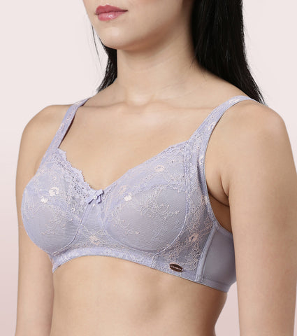 Enamor F129
LACE CONTOUR BRA
NON-PADDED WIREFREE HIGH COVERAGE