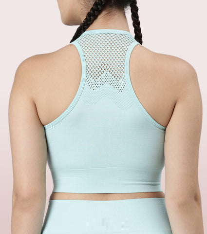Enamor Medium Support Sports Bra | Held-in-fit Seamless Bra With Perforation For Ventilation For Women | A203