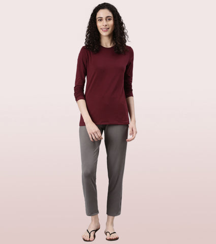 Essentials Cotton Long Sleeve Crew Tee | E057