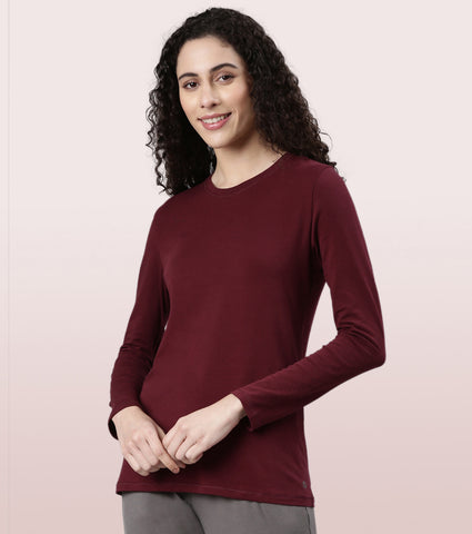 Essentials Cotton Long Sleeve Crew Tee | E057