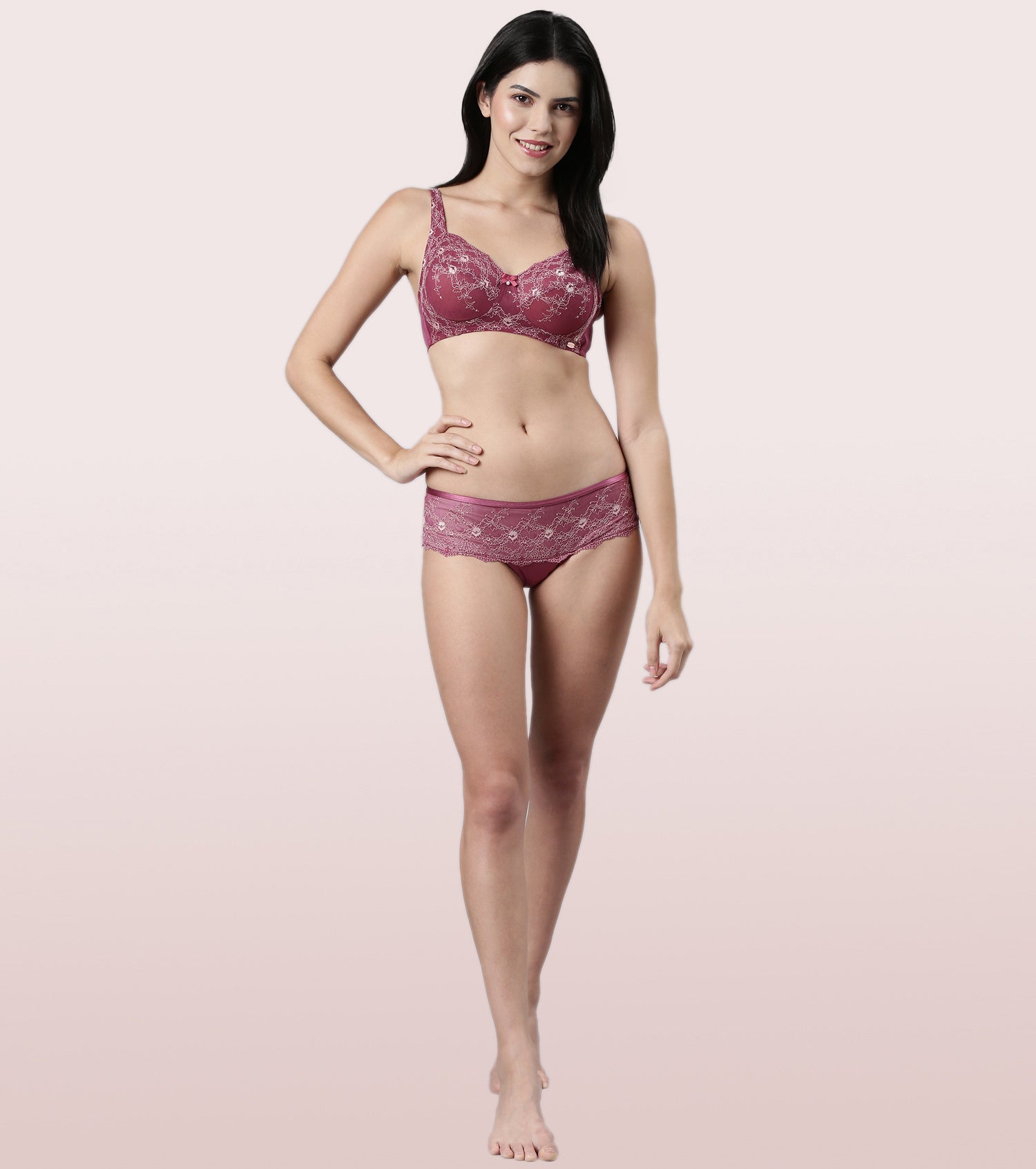 Enamor Lace Hipster Panty with Ultra Low Waist