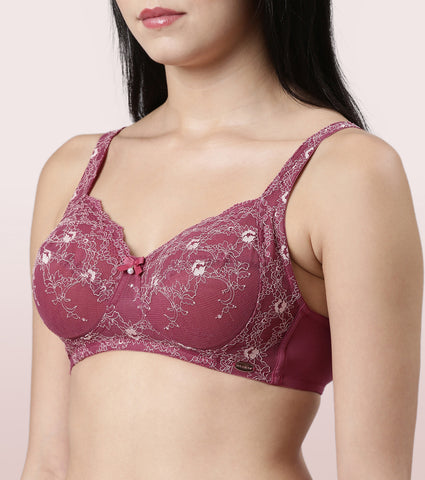 Enamor F129
LACE CONTOUR BRA
NON-PADDED WIREFREE HIGH COVERAGE