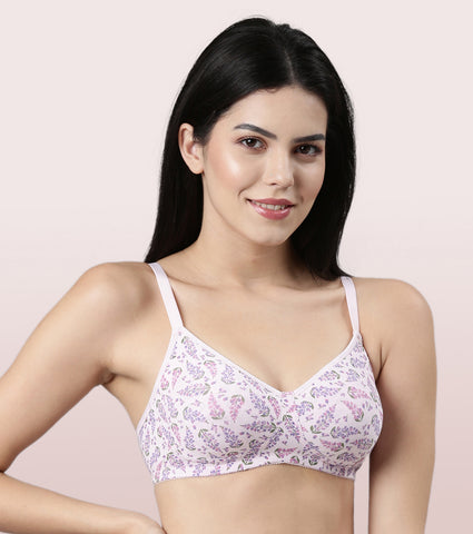 Enamor Fab-Cool Stretch Cotton Everyday Bra for Women- High Coverage, Non Padded and Wirefree