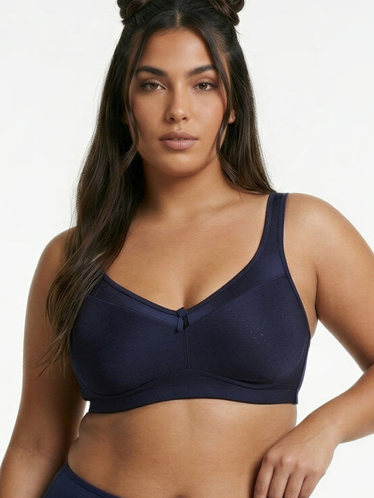 Enamor Hidden X-Frame and Smoothening Women's Full Support Everyday Bra - Jiggle control, Non Padded, Wirefree, Full Coverage - FB12 (Available in Plus sizes) (Eclipse)