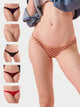 Enamor CB17 Chic Stretch Cotton, Naturally Breathable Cotton, All Day Comfort, Low Waist Brief Panty for Women -  Antimicrobial with Stain Release, Soft Outer Elastic, Regular Coverage -  Pack of 6 (Multicolors)