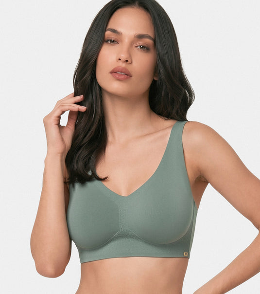 Enamor Innovations Invisi Minimizer, Ultra Smooth, Bonded, M-Frame, Women's T-Shirt Bra - Seamless, No-Pinch, No-Dig, Padded, Wirefree, Full Coverage - IO03 (Jadeite)