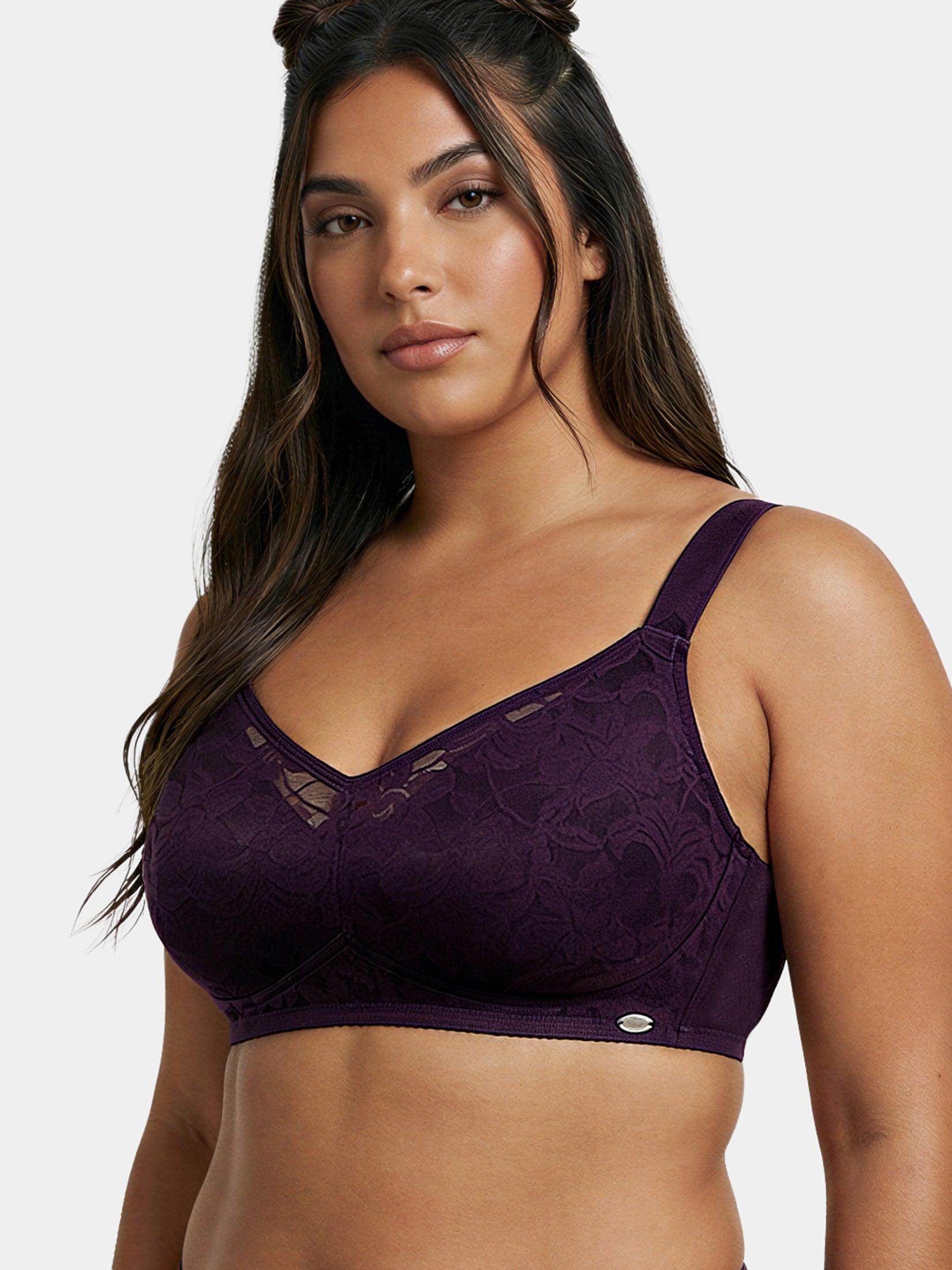 Enamor Innovations Transform Ultralight, Everyday Women's Minimizer Bra -Super lift, Non-Padded, Wirefree, Full Coverage - F122 (Available in Plus Sizes) (Blackberry Cordial)