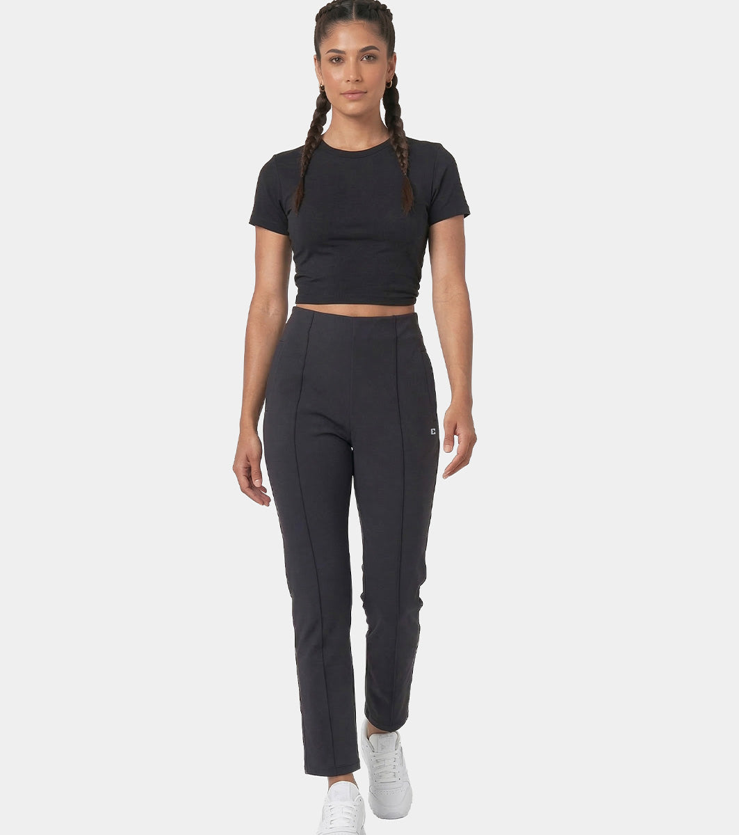 Enamor Straight Pant, Straight Fit - A408 (Jet Black)