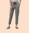 Enamor Mid Rise Ankle length Drawstring Relax Pants For Women - Slim Fit, Stretch French Terry - E060 (Mediumgrey Melange)