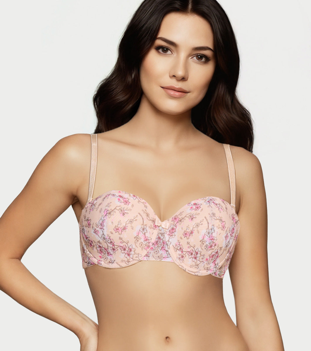 Enamor Strapless Multiway Styling Women’s T-Shirt Bra, Padded, Wired, High Coverage – FE26

 (Print)