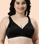 Enamor Plush Comfort, Side Support and Lift Women's Everyday Full Support Plunge Bra - All Day Comfort, Non-Padded, Wirefree, High-Coverage - F024