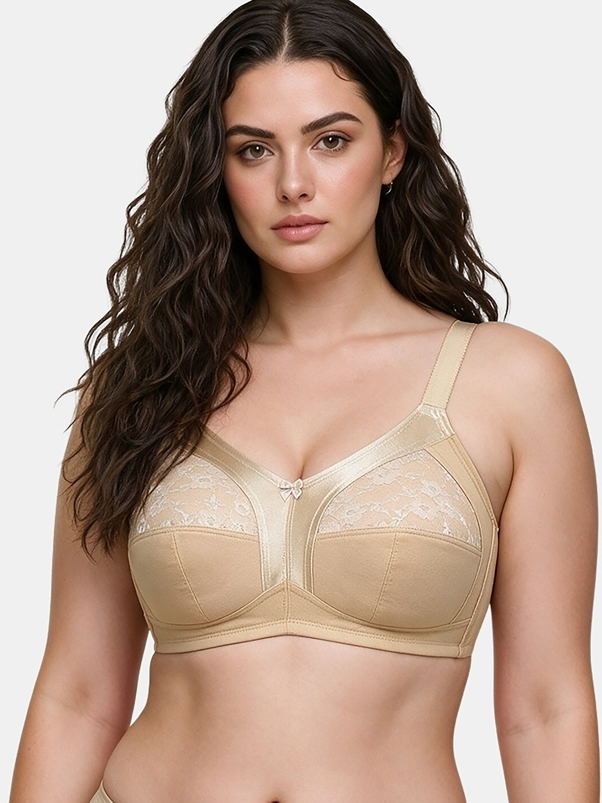 Enamor Innovations Fabcool M-Frame Side Shaper Panel  Women's Cotton Everyday Bra - Non Padded, Wirefree, Full Coverage - A014 (Available in Plus Sizes) (Skin)