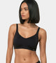 Enamor Innovations Intellifresh Antimicrobial Minimizer Everyday Cotton Bra for Women - Padded, Wirefree, Full Coverage - A058 (Black)