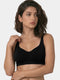 Enamor Bamboo Cotton A077, Side Support, Everyday Women's T-Shirt Bra - 3X Softer, 4X more Absorbent, Antimicrobial, Padded, Wirefree, Full Coverage (Black)