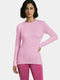 Enamor Full Sleeve Crew Neck Regular Length Basic Crew T-Shirt For Women - Slim Fit, Soft and Breathable Stretch Cotton - E057 (Zephyr)