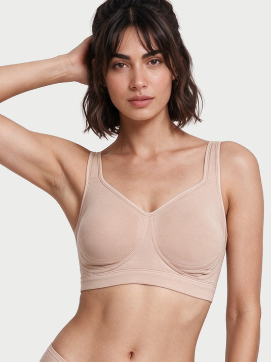 Enamor Innovations Fabcool Breathable Cup Women's T-Shirt Bra - Antimicrobial Comfort, Perforated Cups Padded, Wirefree, High Coverage - A165 (Pale Skin)