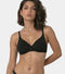 Enamor Supima Cotton Women's Plunge Lift Everyday T-Shirt Bra - Extra Comfort, Padded, Wirefree, Medium Coverage - A039 (Black)