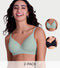 Enamor Ultra Smooth T-Shirt Bra - Padded, Non-Wired, Full Coverage - A127 (Jet Black/Jade Green)-Pack of 2