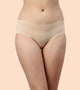 Enamor PB40 Innovations Invisi, All Day Comfort, Low Waist Bikini Panty for Women - No Visible Panty Lines, Sweat wicking, Free Cut, Regular Coverage - Pack of 1 (Nude)