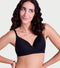 Enamor Ultra Smooth T-Shirt Bra - Padded, Non-Wired, Full Coverage - A127 (Jet Black)