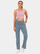 Enamor High Rise Full Length Pull on  Boot Cut Active Pant For Women - Relaxed Fit, Quick Dry, Antimicrobial - A402 (Goblin Blue)