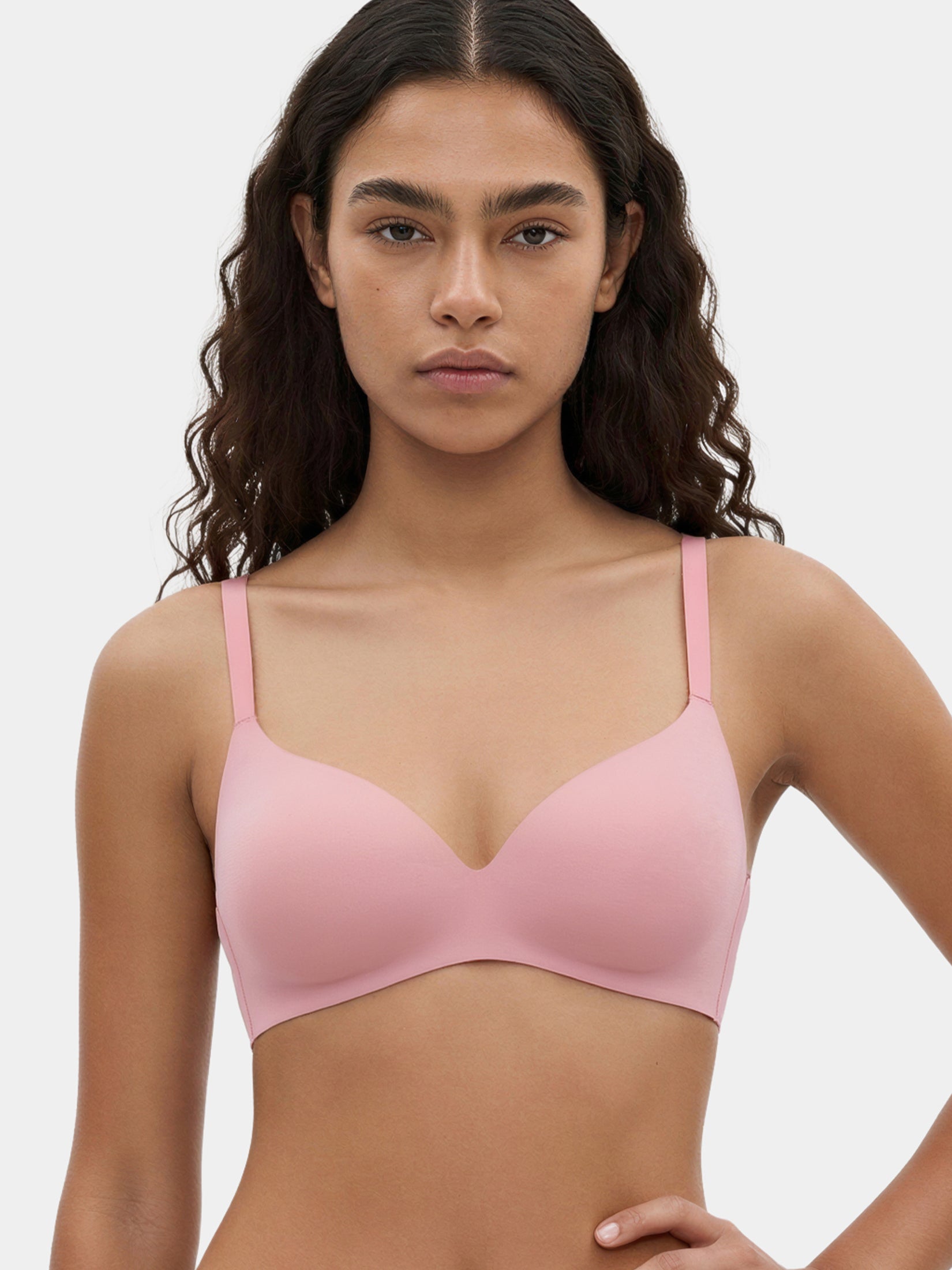 Enamor Innovations Invisibra, Ultra smooth, Flexi Wire Lift, Bonded, Women's T-Shirt Bra - Seamless, No-Pinch, Padded, Wirefree, Medium Coverage - F084 (Strawberry Ice)